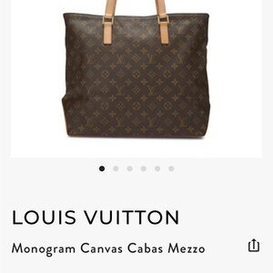 Louis Vuitton monogram canvas cabas mezzo tote
